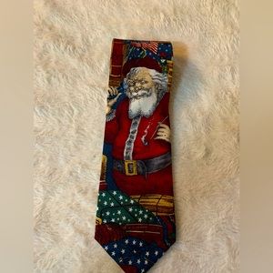 Vintage Christmas Tie - Tango by Max Raab. Santa - Americana series -